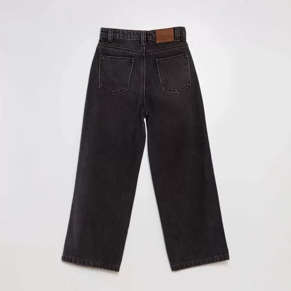 شلوار جین دخترانه کیابی مدل wide leg-blk06
